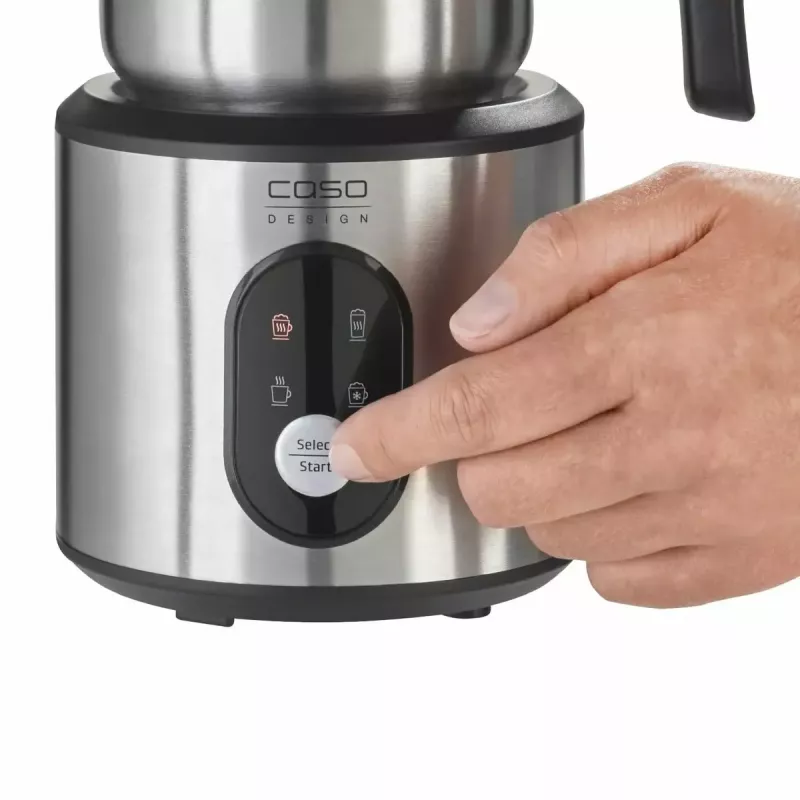 Espumador de leche Caso Crema & Choco 500 W 0,35 l – espumador de leche eléctrico para espuma caliente y fría