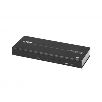 ATEN Splitter HDMI 4 puertos True 4K a 60Hz (4:4:4), HDMI, 4x HDMI, 4096 x 2160 píxeles, negro, metal, 4K Ultra HD