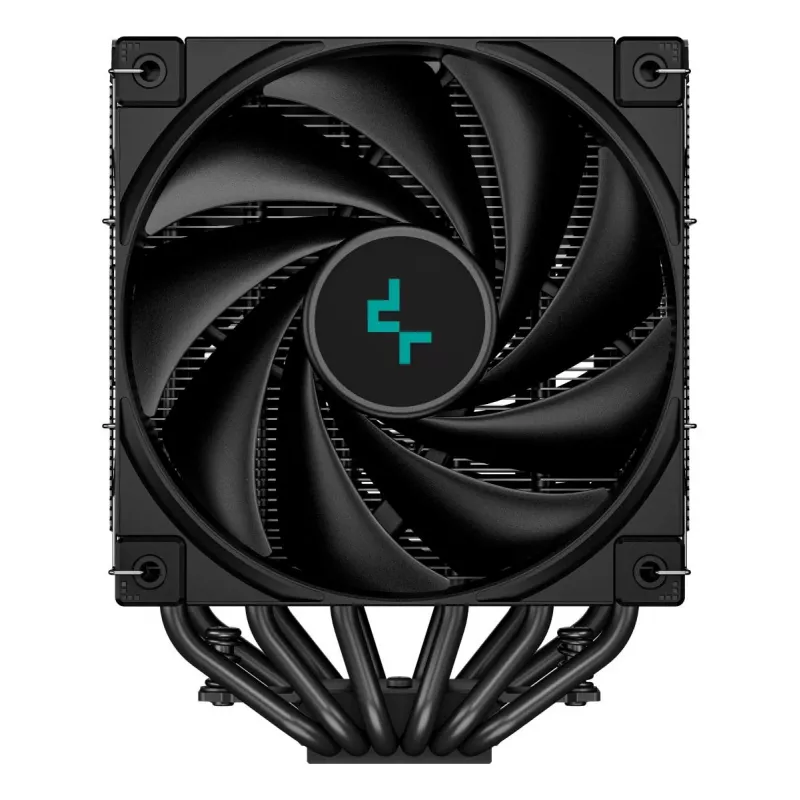 Ventilador de CPU DeepCool AK620 12 cm, dos ventiladores de 120 mm, 6 heatpipes, TDP 260 W, PWM, FDB, altura 160 mm, negro