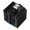 Ventilador de CPU DeepCool AK620 12 cm, dos ventiladores de 120 mm, 6 heatpipes, TDP 260 W, PWM, FDB, altura 160 mm, negro