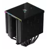 Ventilador de CPU DeepCool AK620 12 cm, dos ventiladores de 120 mm, 6 heatpipes, TDP 260 W, PWM, FDB, altura 160 mm, negro