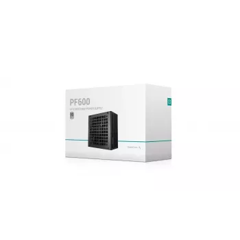 Fuente de alimentación DeepCool PF600 600 W, ATX 2.4, 80 PLUS, 48 A en +12V, ventilador de 120 mm, no modular