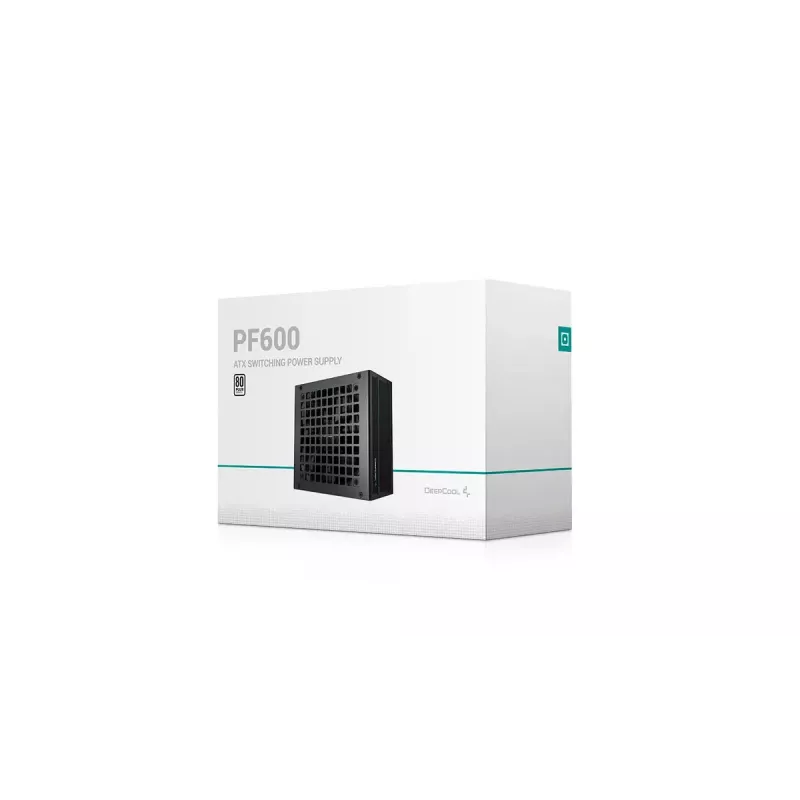 Fuente de alimentación DeepCool PF600 600 W, ATX 2.4, 80 PLUS, 48 A en +12V, ventilador de 120 mm, no modular