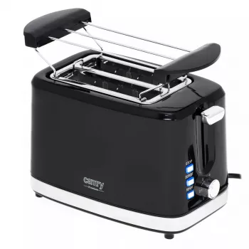 Tostadora Camry Premium CR 3218 2 rebanadas 900 W Negro Plata