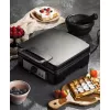 Gofrera Adler AD 3049, 4 gofres cuadrados, antiadherente, 1800 W, negra