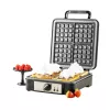 Gofrera Adler AD 3049, 4 gofres cuadrados, antiadherente, 1800 W, negra