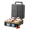 Gofrera Adler AD 3049, 4 gofres cuadrados, antiadherente, 1800 W, negra