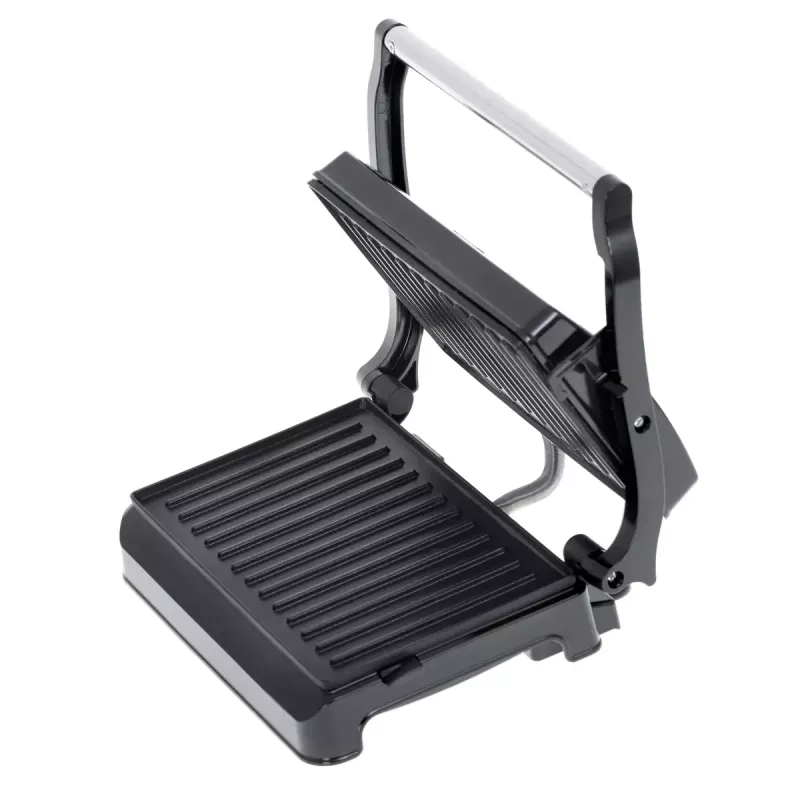 Parrilla de contacto Adler AD 3052 rectangular acero/negro, 1200 W, superficie de parrilla, tapa con bloqueo