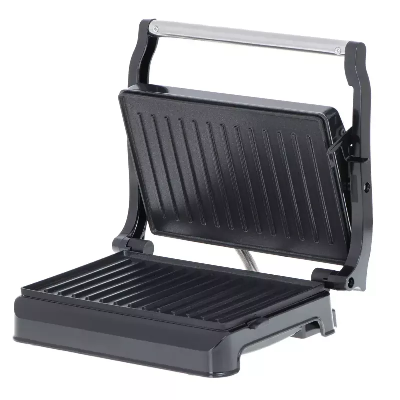 Parrilla de contacto Adler AD 3052 rectangular acero/negro, 1200 W, superficie de parrilla, tapa con bloqueo