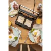 Parrilla de contacto Adler AD 3052 rectangular acero/negro, 1200 W, superficie de parrilla, tapa con bloqueo