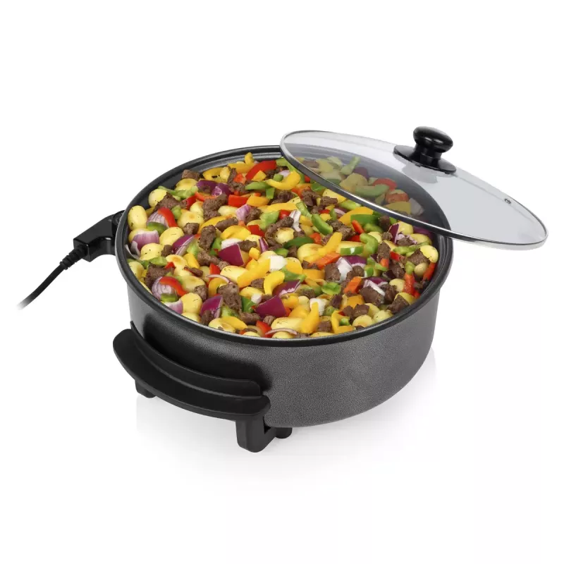 Sartén multifunción Tristar PZ-9135 XL redonda negra acero 1500W