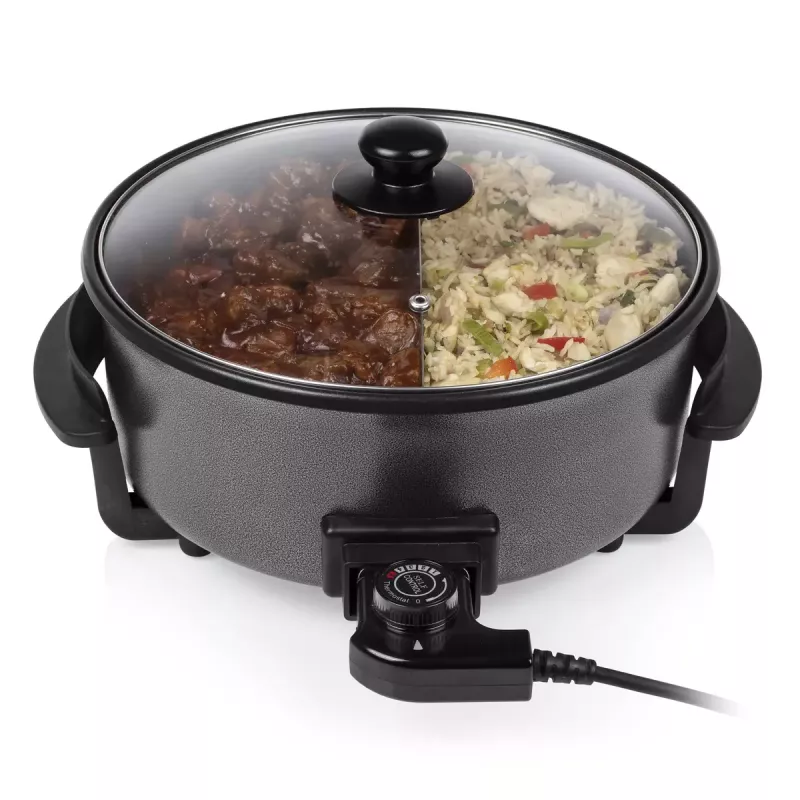 Sartén multifunción Tristar PZ-9135 XL redonda negra acero 1500W