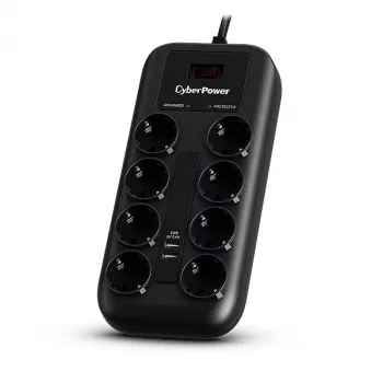 Protección contra sobretensiones CyberPower P0820SUF0-DE negra 8 salidas AC 200 - 250 V 1,8 m