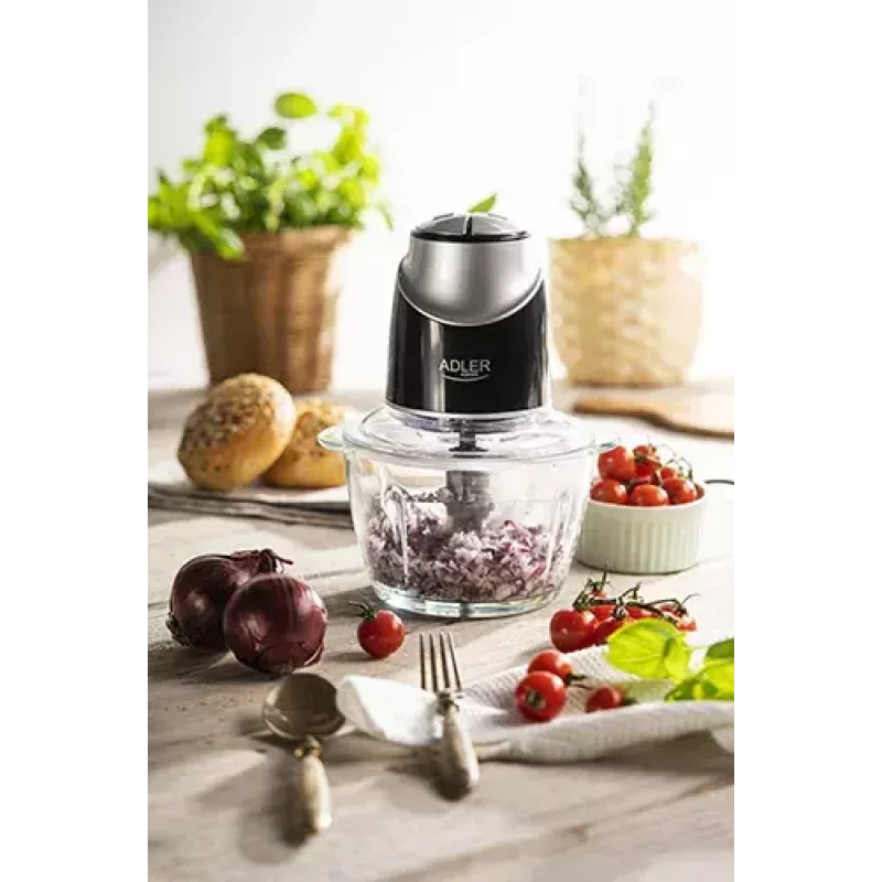 Adler AD 4082 picadora con bol de cristal, 550 W