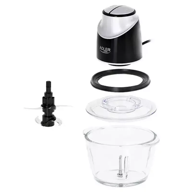 Adler AD 4082 picadora con bol de cristal, 550 W