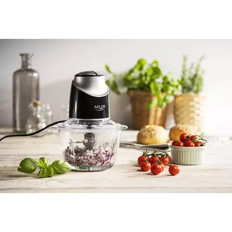 Adler AD 4082 picadora con bol de cristal, 550 W