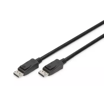 Cable de conexión DisplayPort DIGITUS, DP M/M, 3 m con bloqueo, Ultra HD 8K, versión 1.3/1.4, negro