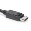 Cable de conexión DisplayPort DIGITUS, DP M/M, 3 m con bloqueo, Ultra HD 8K, versión 1.3/1.4, negro