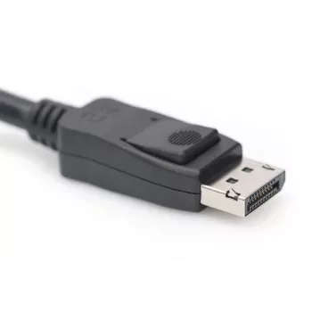 Cable de conexión DisplayPort DIGITUS, DP M/M, 3 m con bloqueo, Ultra HD 8K, versión 1.3/1.4, negro