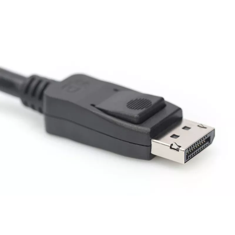 Cable de conexión DisplayPort DIGITUS, DP M/M, 3 m con bloqueo, Ultra HD 8K, versión 1.3/1.4, negro