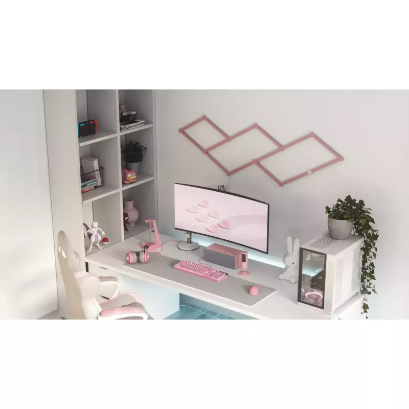 Nanoleaf Lines Skin NL59-0001PM-9PK, 60 grados, rosa mate, 9 uds.