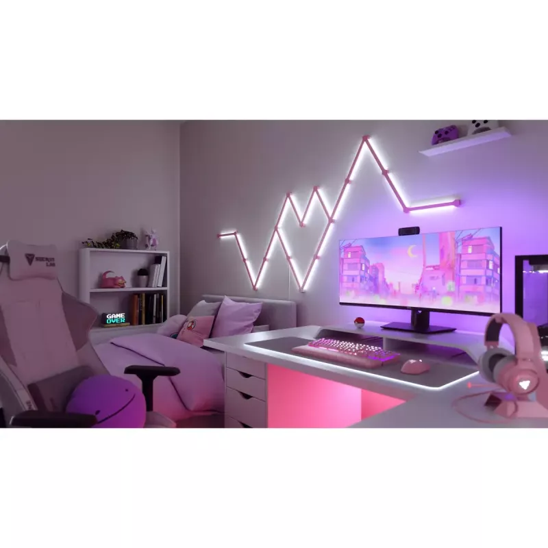 Nanoleaf Lines Skin NL59-0001PM-9PK, 60 grados, rosa mate, 9 uds.