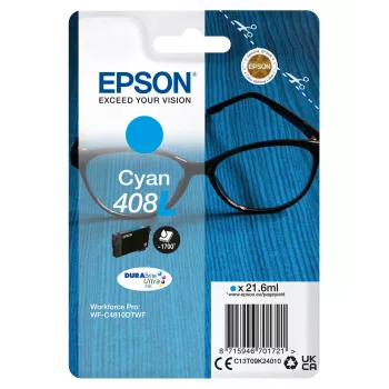 Cartucho de tinta Epson 408L DURABrite Ultra 1 unidad Original Alto (XL) rendimiento Cian