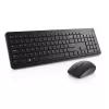 Conjunto inalámbrico de teclado y ratón Dell KM3322W — QWERTY tamaño completo, RF inalámbrico, negro, uso de oficina