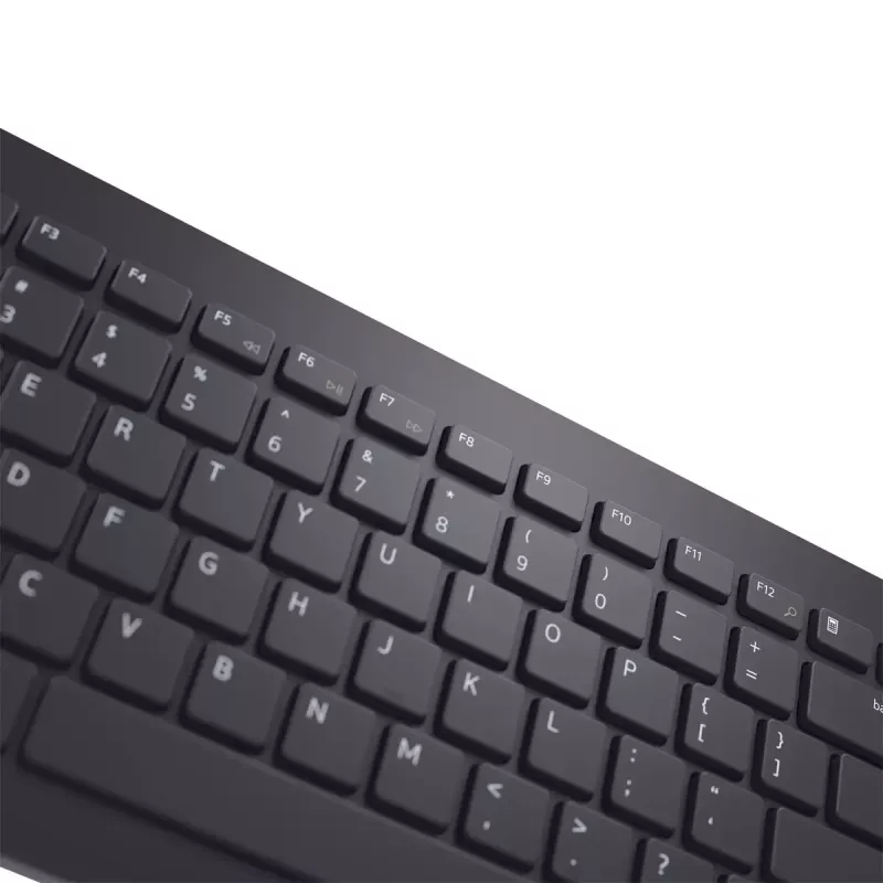 Conjunto inalámbrico de teclado y ratón Dell KM3322W — QWERTY tamaño completo, RF inalámbrico, negro, uso de oficina