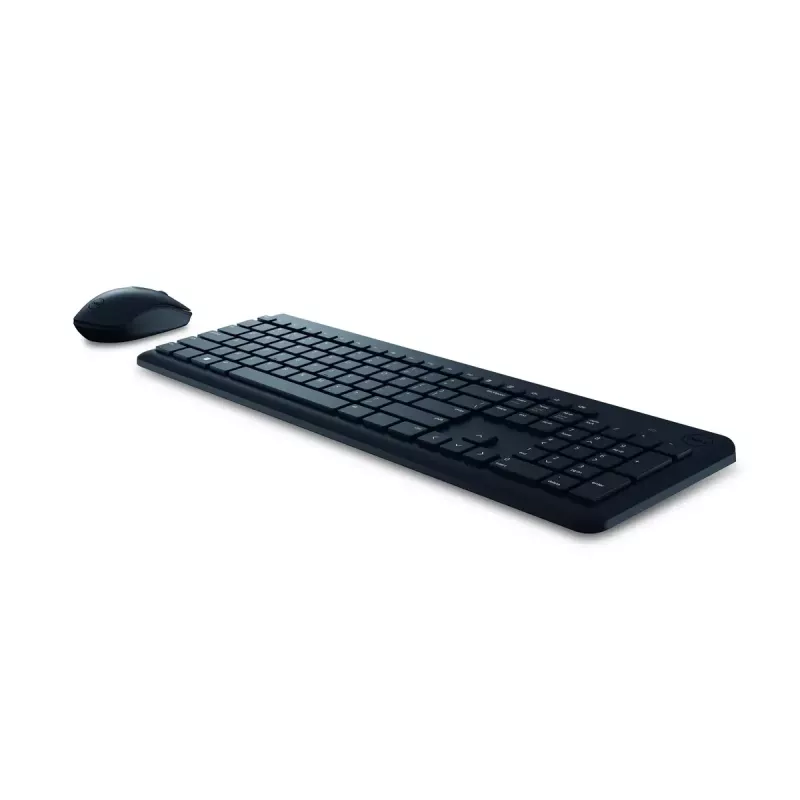 Conjunto inalámbrico de teclado y ratón Dell KM3322W — QWERTY tamaño completo, RF inalámbrico, negro, uso de oficina