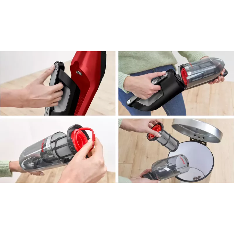 Aspirador de batería Bosch Serie 4 BBH3ZOO28 — inalámbrico 25,2 V, depósito de polvo 0,4 L, aspirador de mano desmontable