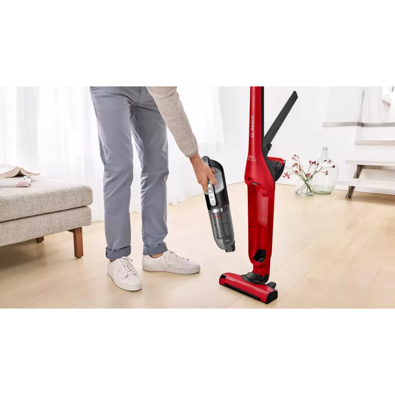 Aspirador de batería Bosch Serie 4 BBH3ZOO28 — inalámbrico 25,2 V, depósito de polvo 0,4 L, aspirador de mano desmontable