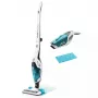 Aspirador de batería ETA Dasty AquaPlus ETA344790010 — motor de 95 W, batería de 14,4 V, hasta 45 min., escoba y de mano, blanco/azul