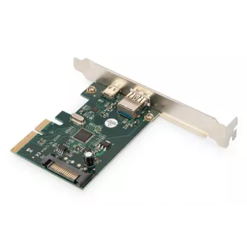 Tarjeta PCIe DIGITUS USB-C + USB-A, hasta 10 Gbit/s