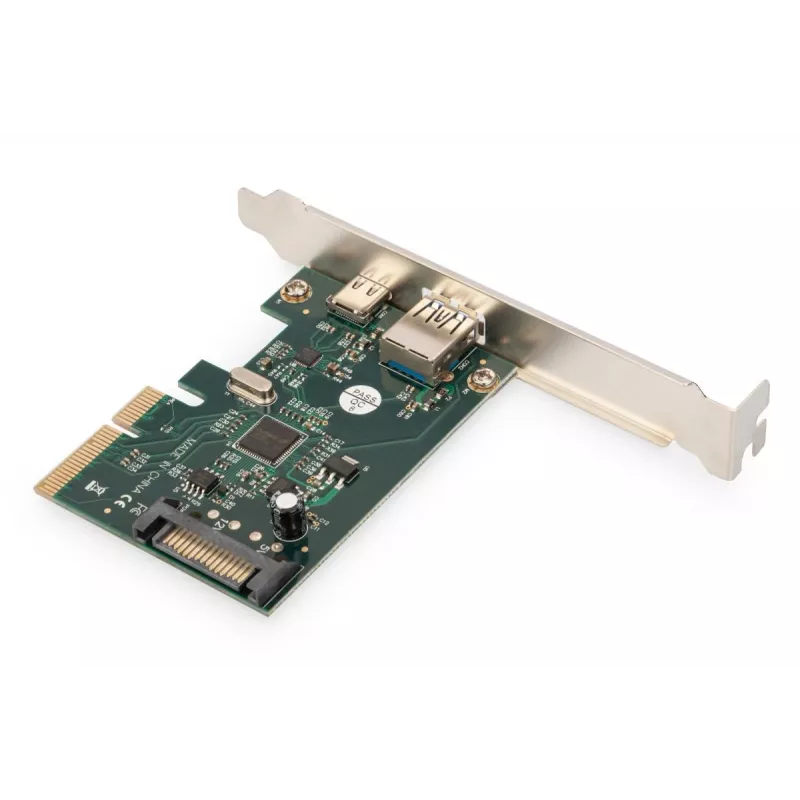 Tarjeta PCIe DIGITUS USB-C + USB-A, hasta 10 Gbit/s