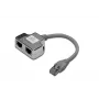 Adaptador de cable de red DIGITUS CAT 5e 2x conector hembra RJ45 a 1x conector macho RJ45 0,19 m