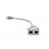 Adaptador de cable de red DIGITUS CAT 5e 2x conector hembra RJ45 a 1x conector macho RJ45 0,19 m