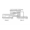 Adaptador de cable de red DIGITUS CAT 5e 2x conector hembra RJ45 a 1x conector macho RJ45 0,19 m