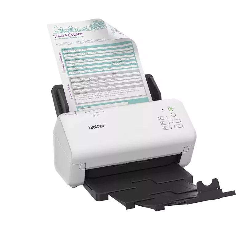 Escáner Brother ADS-4300N, escáner ADF 600 x 600 DPI A4 negro, blanco