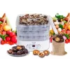 Deshidratador de alimentos Adler AD 6658, 5 bandejas, temporizador LCD 70 h, 35–70 °C, 230 W (máx. 550 W), blanco