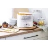 Deshidratador de alimentos Adler AD 6658, 5 bandejas, temporizador LCD 70 h, 35–70 °C, 230 W (máx. 550 W), blanco