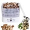 Deshidratador de alimentos Adler AD 6658, 5 bandejas, temporizador LCD 70 h, 35–70 °C, 230 W (máx. 550 W), blanco