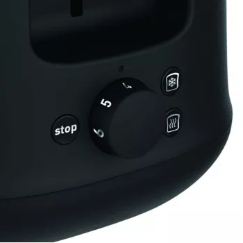 Tostadora Tefal TT340830 — 2 rebanadas, 850 W, negra y acero inoxidable