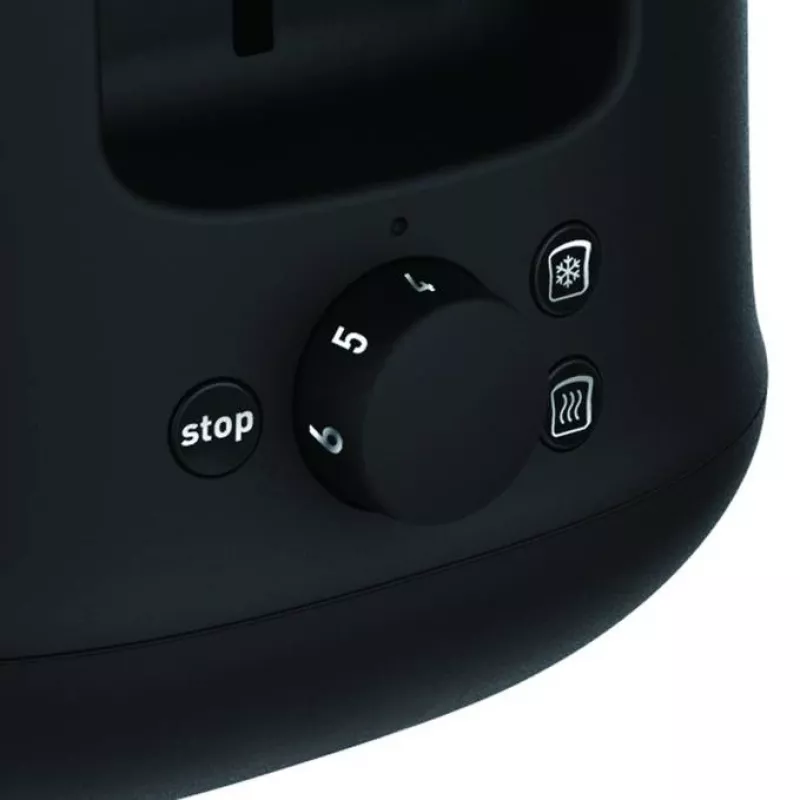 Tostadora Tefal TT340830 — 2 rebanadas, 850 W, negra y acero inoxidable