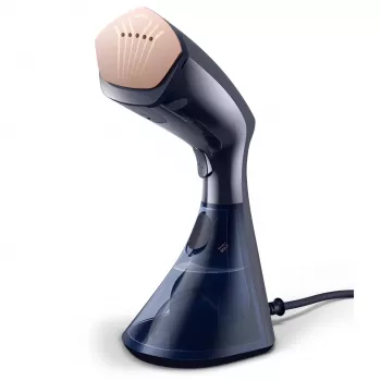 Vaporizador de ropa Philips GC810/20 — 1600 W, depósito de agua de 0,23 L, vapor continuo de 32 g/min, negro/rosa