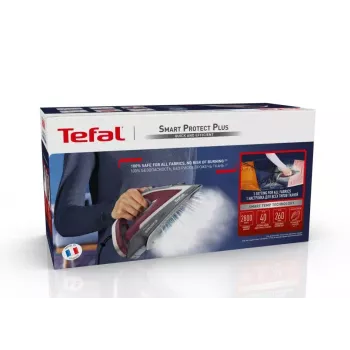 Plancha en seco y de vapor Tefal Smart Protect Plus FV6870 — 2800 W, suela Durilium Airglide, depósito de 0,27 L, cable de 2 m, 1,437 kg