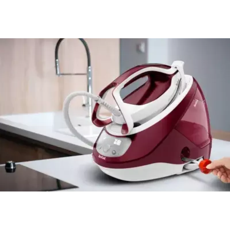 Centro de planchado Tefal GV9220 2600 W suela Durilium AirGlide Autoclean, burdeos, blanco