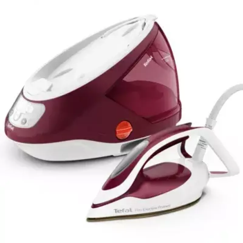 Centro de planchado Tefal GV9220 2600 W suela Durilium AirGlide Autoclean, burdeos, blanco