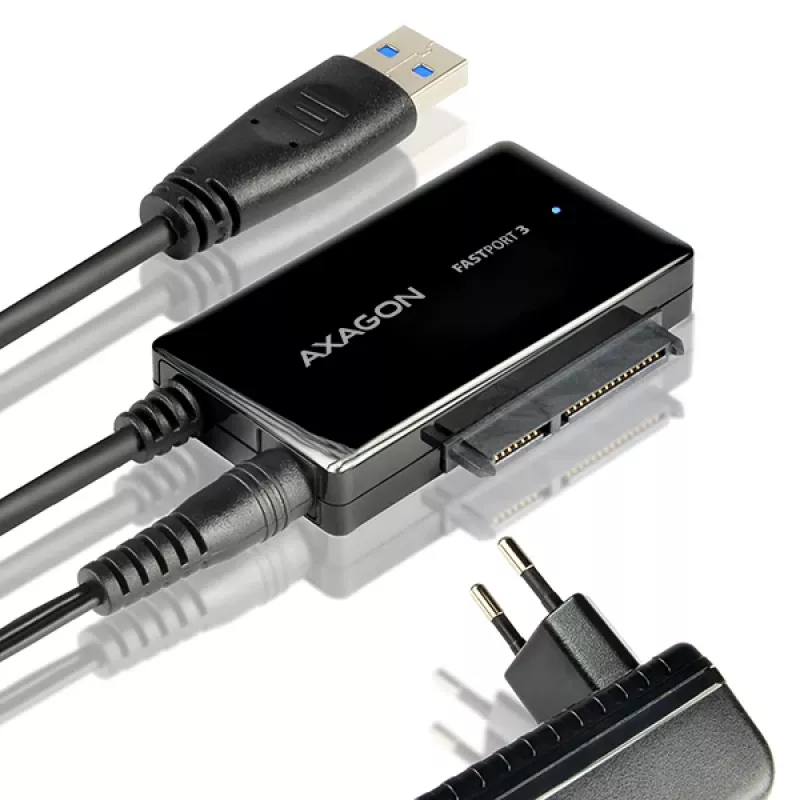 Axagon ADSA-FP3 adaptador USB 3.0 - SATA 6G para conectar todos los discos duros y unidades SATA