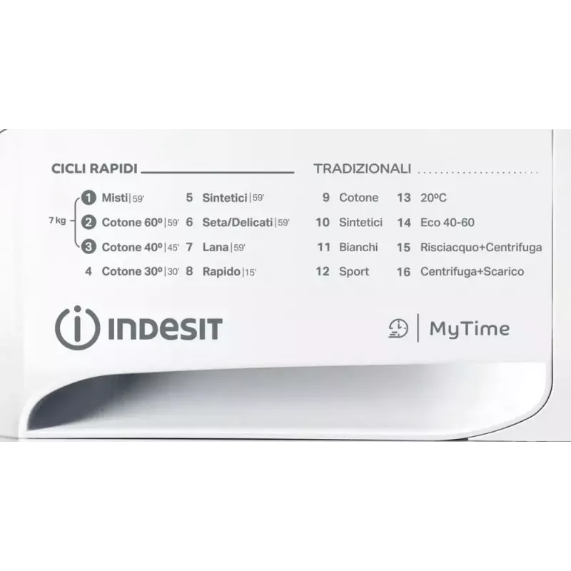 Lavadora de carga frontal Indesit MTWA 71252 W IT — 7 kg, 1200 rpm, clase energética E, blanca